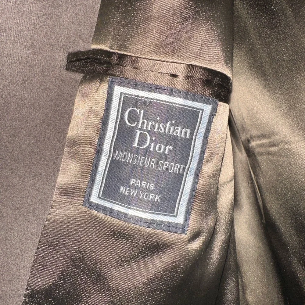 Dior Double-Breasted Long Trench Coat in Dark Brown